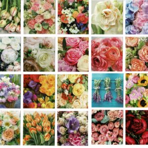 Blanco wenskaarten bloemen