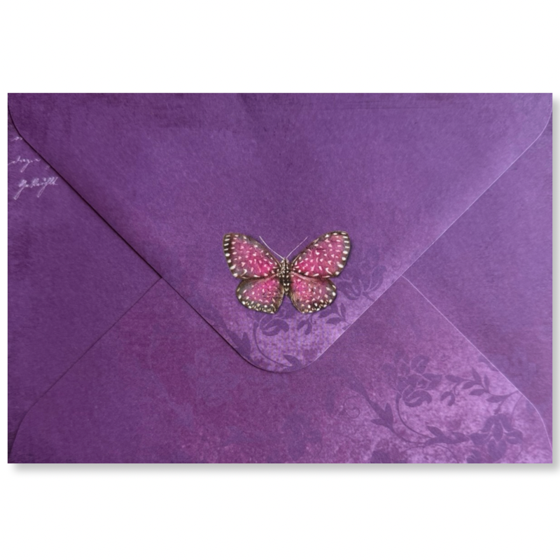 B6 Enveloppen Paars Printje B6 Enveloppen Paars Printje