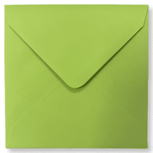 Vierkante Enveloppen 15,5x15,5cm Lime Groen