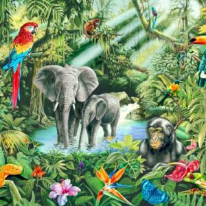 Olifanten in de jungle