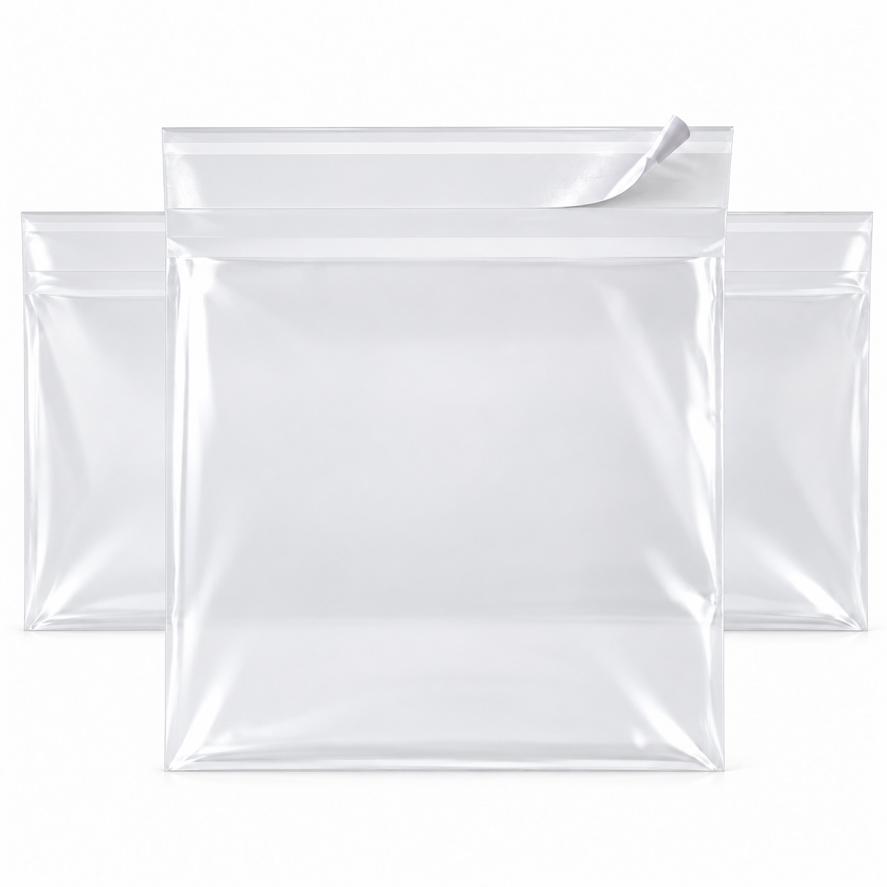 Transparante plakzakjes 15 × 15 cm