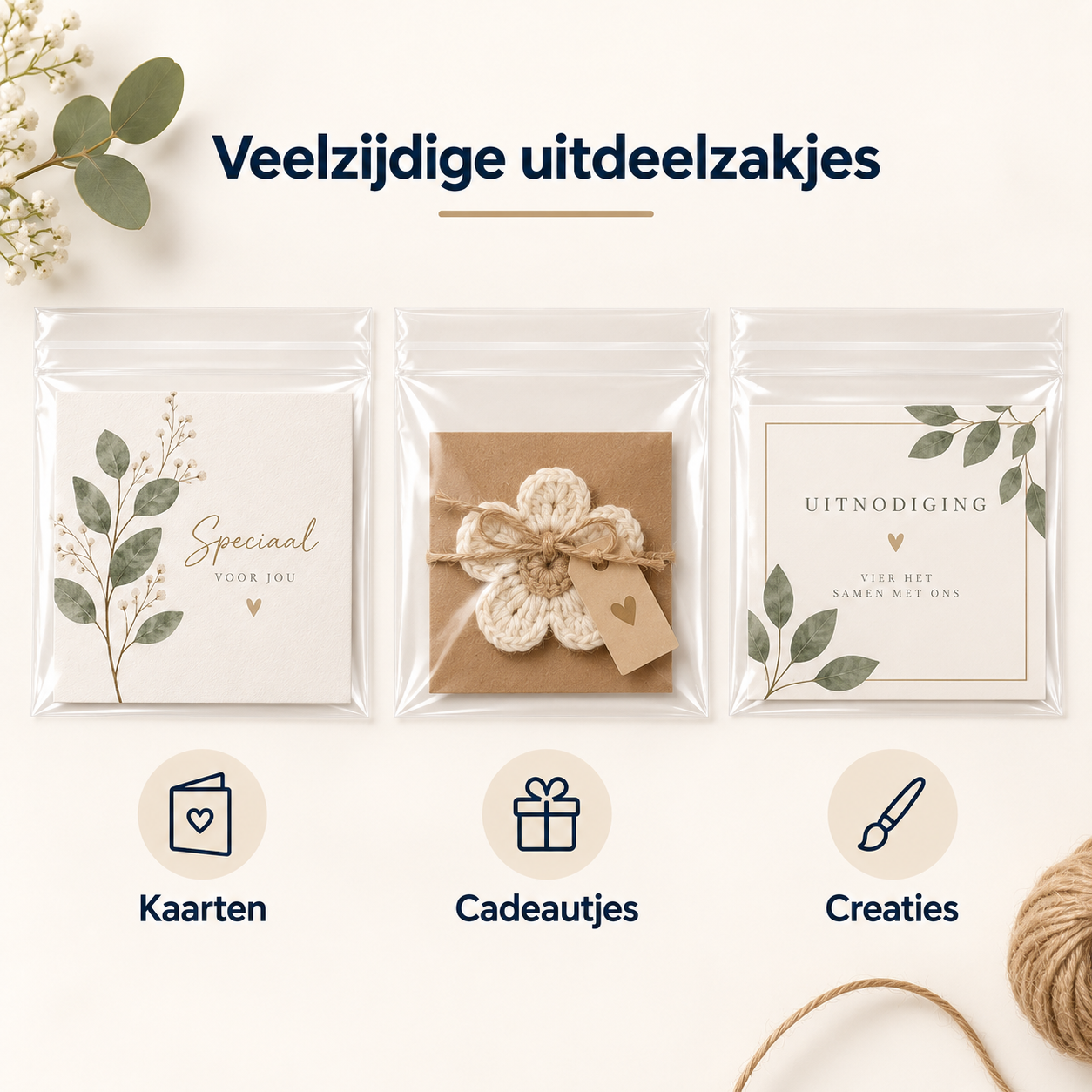 Veelzijdige uitdeelzakjes voor kaarten en creaties