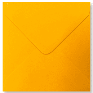 Vierkante Enveloppen 15,5x15,5cm Goud Geel