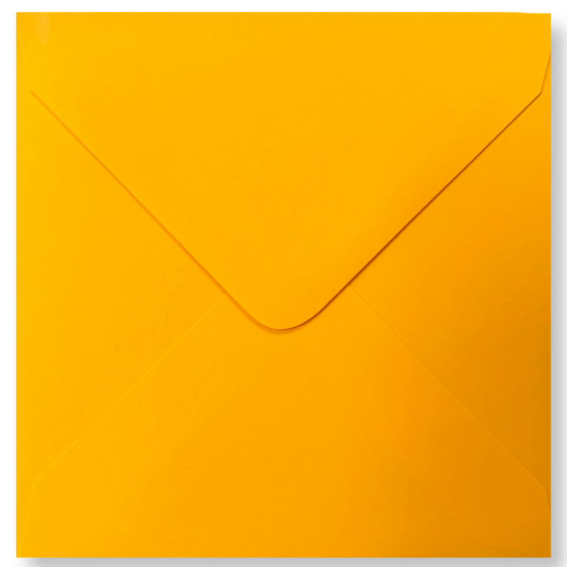 Vierkante Enveloppen 15,5x15,5cm Goud Geel Vierkante Enveloppen 15,5x15,5cm Goud Geel