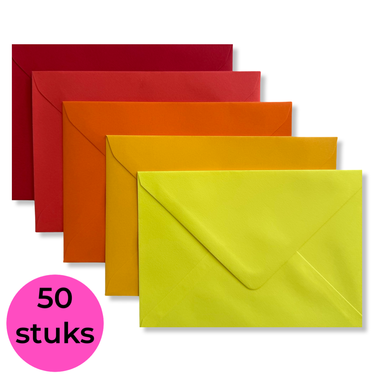 C6 Enveloppen Mix Geel / Rood tinten C6 Enveloppen Mix Geel / Rood tinten