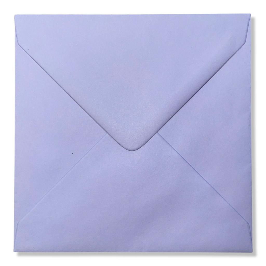 lila 14x14 vierkante lila enveloppen