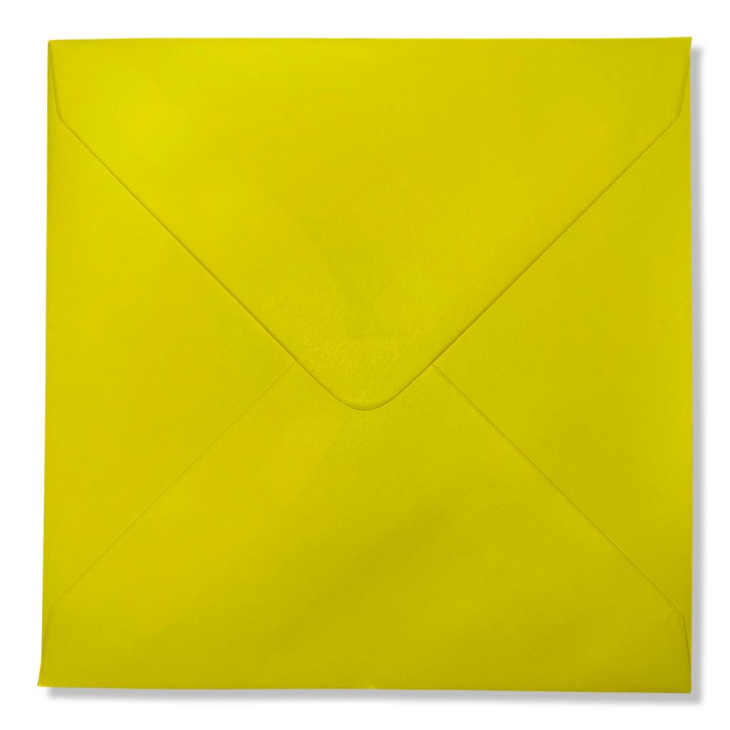 Geel 14x14 Vierkante enveloppen geel