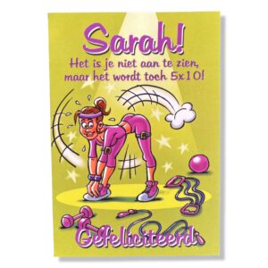 Sarah! Gefeliciteerd!