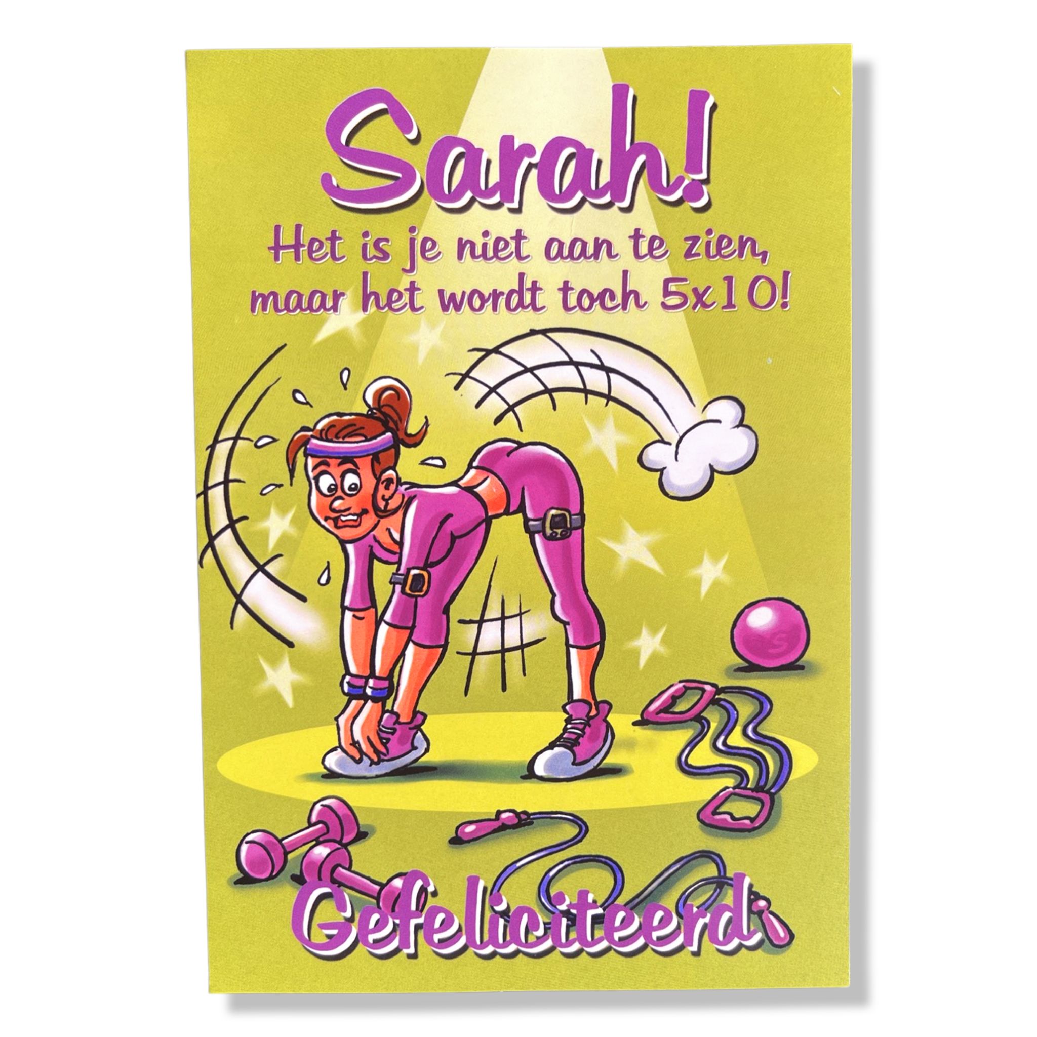 Sarah! Gefeliciteerd! Sarah! Gefeliciteerd!