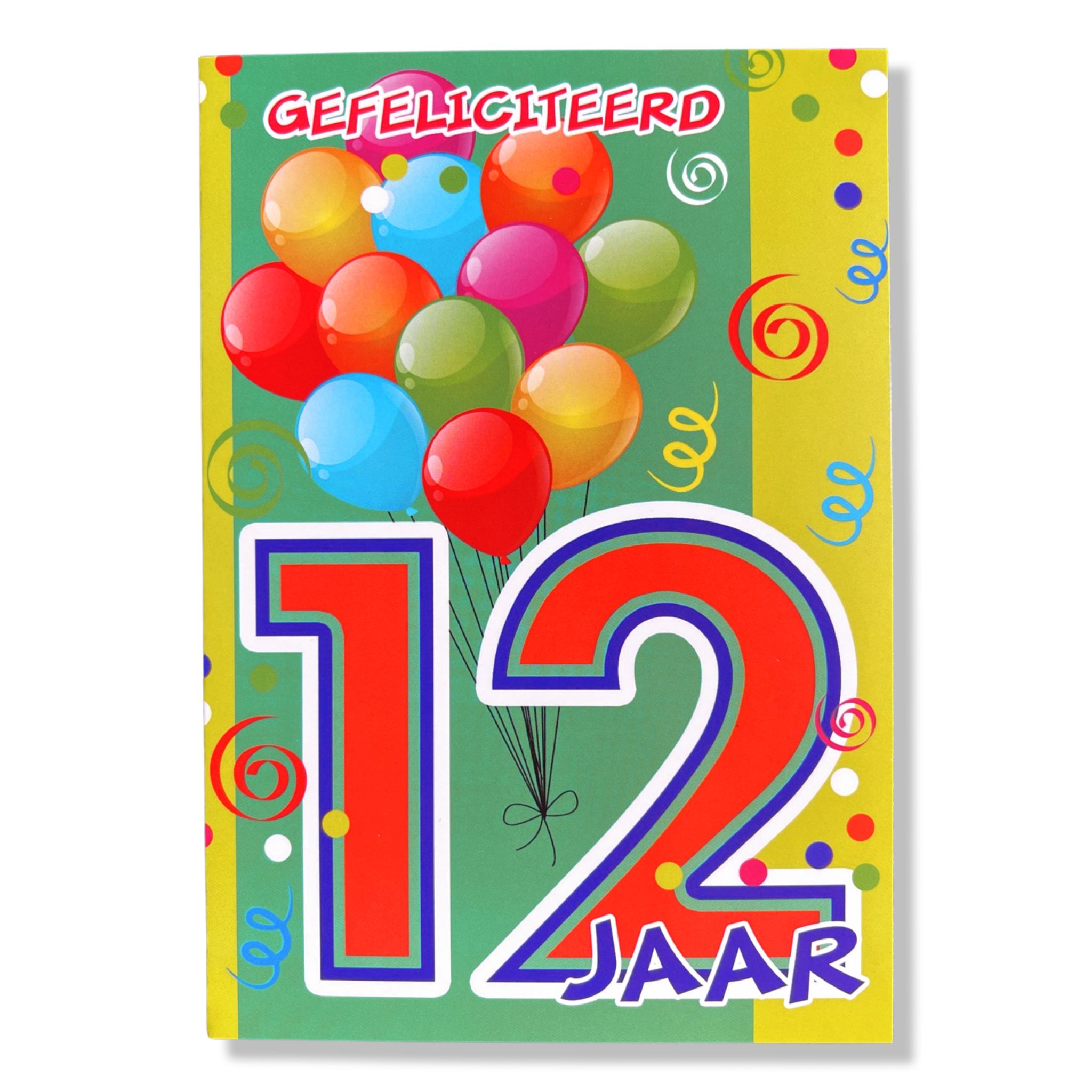 Gefeliciteerd 12 Jaar | Leeftijd Wenskaart | 17 X 11,5 Cm | Gevouwen Kaart  Met Envelop | Cards & Crafts