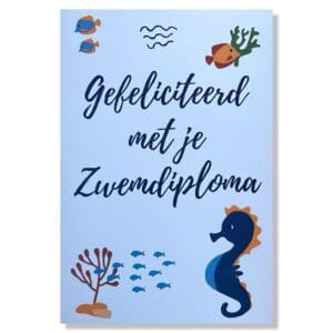 Zwemdiploma Wenskaart