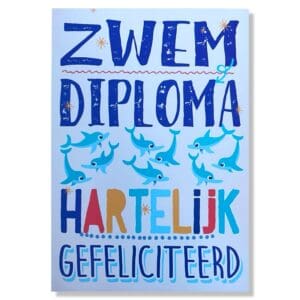 Zwemdiploma Wenskaart