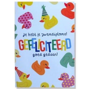 Zwemdiploma Wenskaart