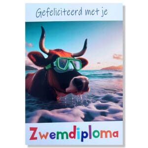 Zwemdiploma Wenskaart