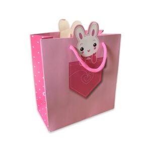 cadeautasje roze konijntje