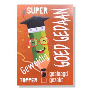 Geslaagd Wenskaart