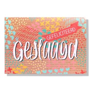 Geslaagd wenskaart