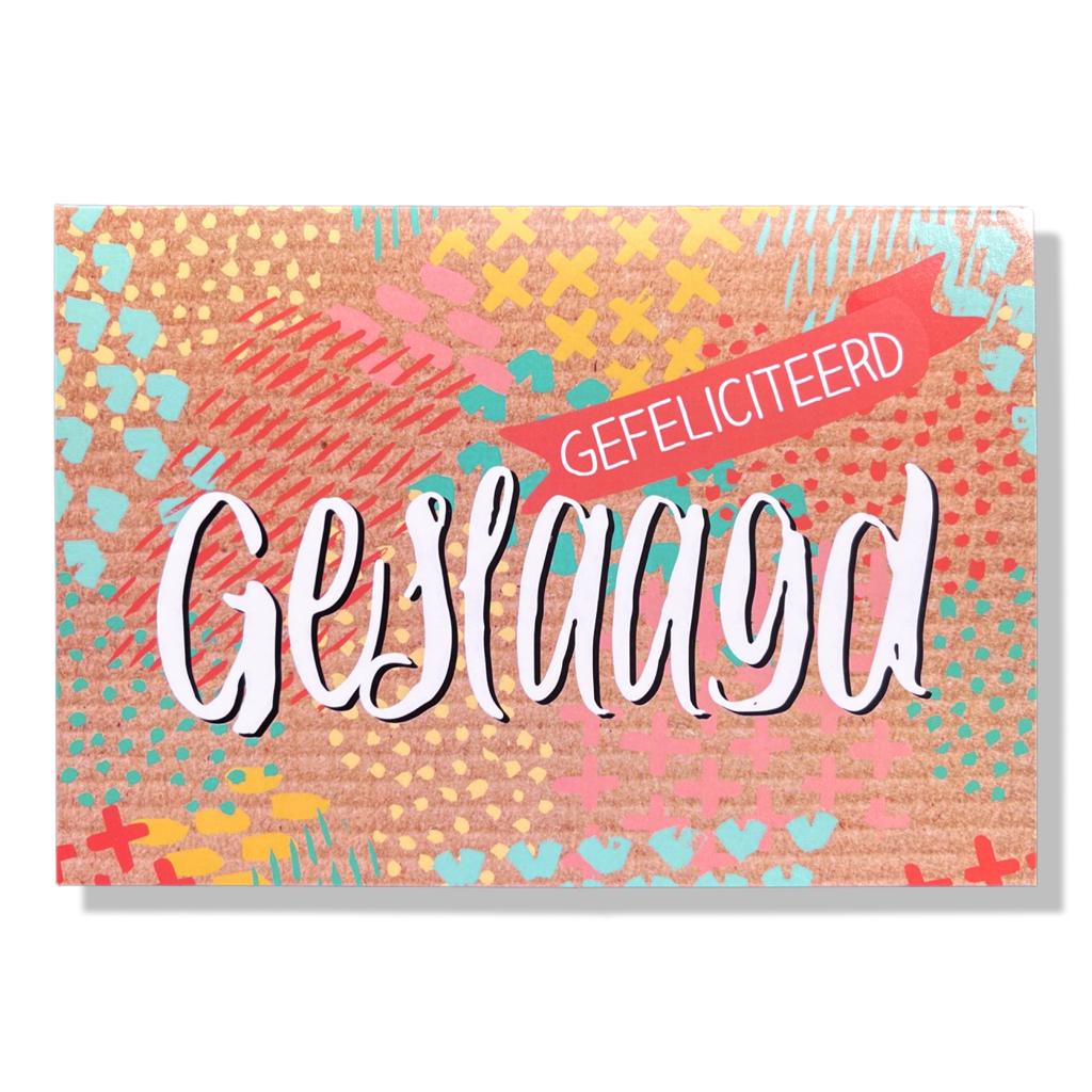 Geslaagd wenskaart Geslaagd wenskaart
