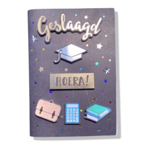 Luxe Geslaagd Wenskaart 3D