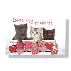 dikke kus en sterkte wenskaart
