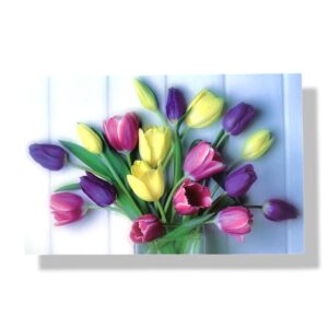 blanco wenskaart tulpen