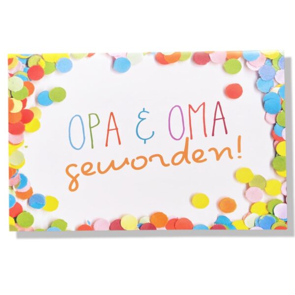 Opa & Oma geworden | Geboorte wenskaart | 11x17cm | Kleinkind | Cards