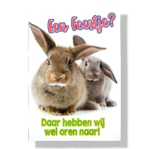 een feestje felicitatie wenskaart