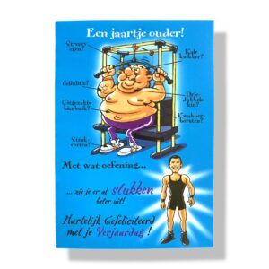 jaartje ouder wenskaart voor heren