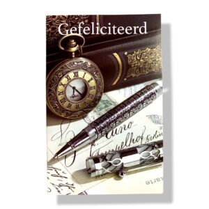 gefeliciteerd wenskaart vintage