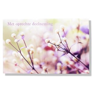 Met oprechte deelneming