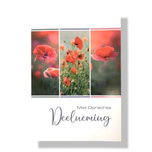 Oprechte deelneming wenskaart