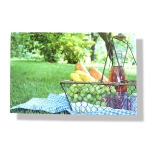 blanco wenskaart picknick tuin