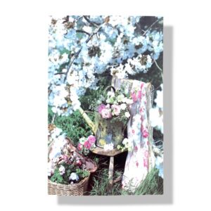 blanco wenskaarten vintage tuin