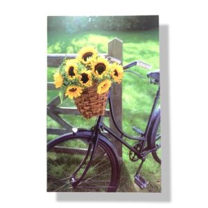 blanco wenskaart zonnebloemen