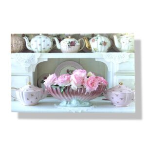 blanco wenskaart bloemen vintage
