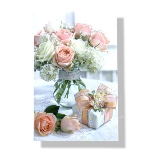 blanco wenskaart bloemen