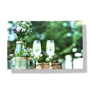 blanco wenskaart champagne