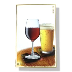 blanco wenskaart bier en wijn