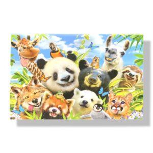 Blanco wenskaart dierentuin dieren