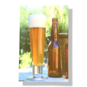 blanco wenskaart bier