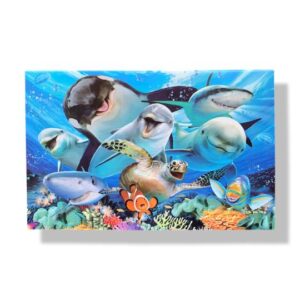 blanco wenskaart zeedieren