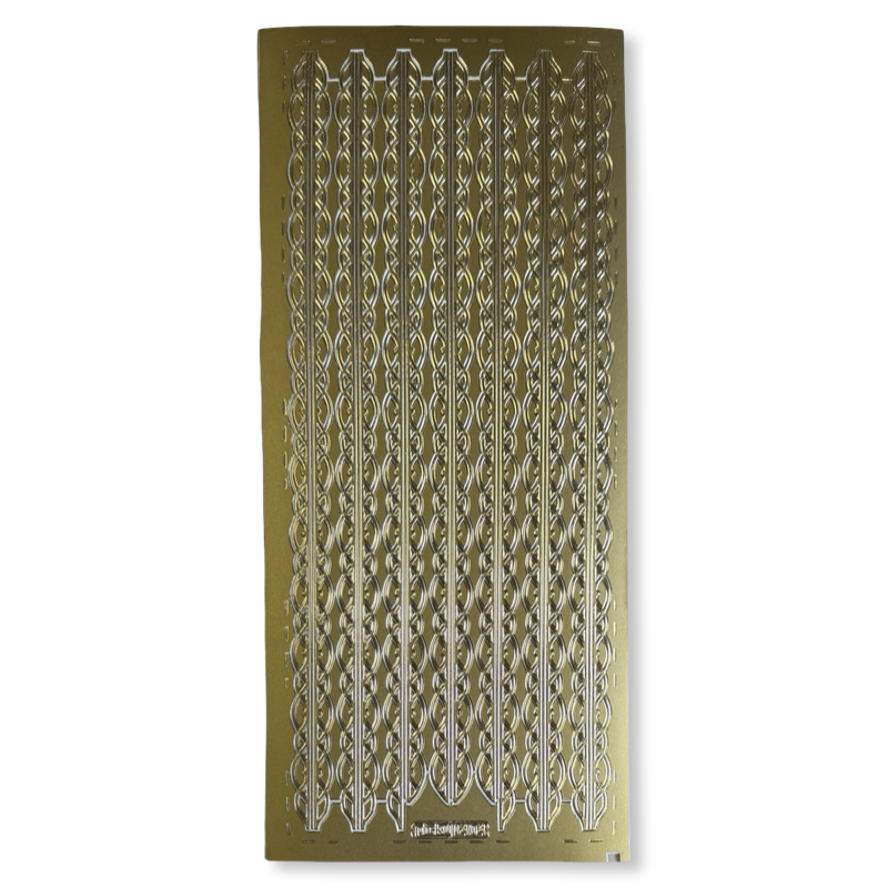 Peel-Off Stickervel Goud Randjes Peel-Off Stickervel Goud Randjes