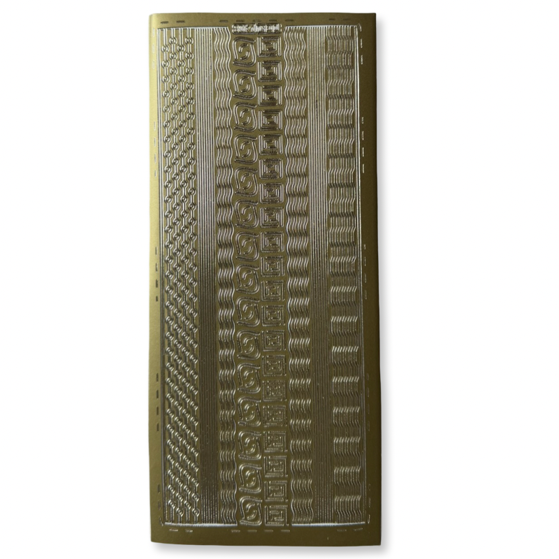 Peel-Off Stickervel Goud Randjes Peel-Off Stickervel Goud Randjes
