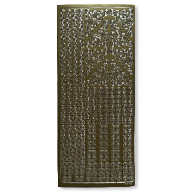 Peel-Off Stickervel Goud Randjes Peel-Off Stickervel Goud Randjes