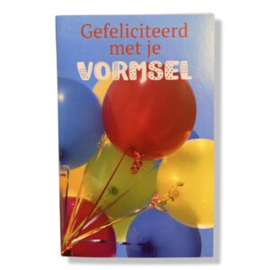 Vormsel Wenskaart Ballonnen Gekleurd