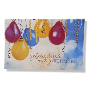 Vormsel Wenskaart Ballonnen Gekleurd
