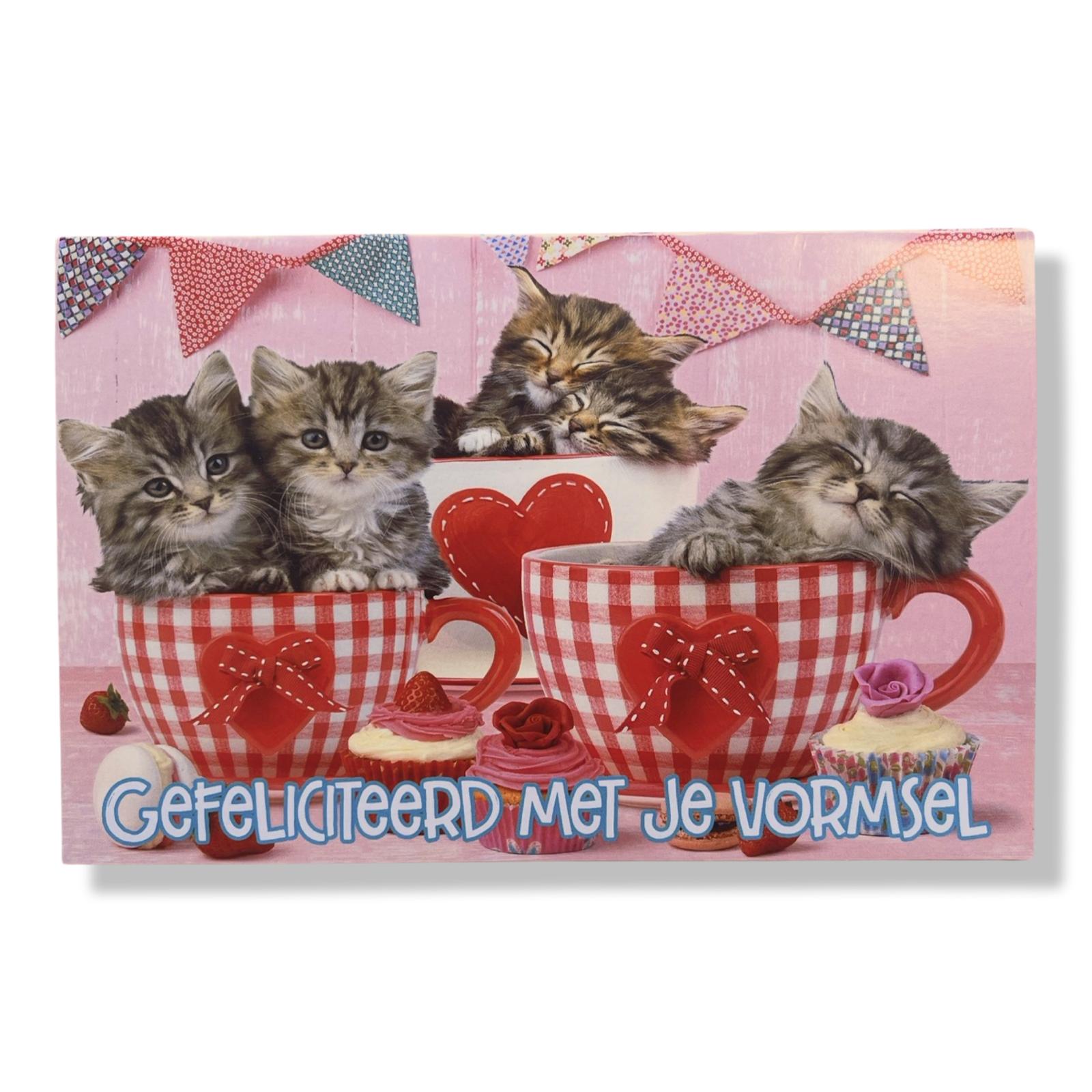 Vormsel Wenskaart Kittens Vormsel Wenskaart Kittens