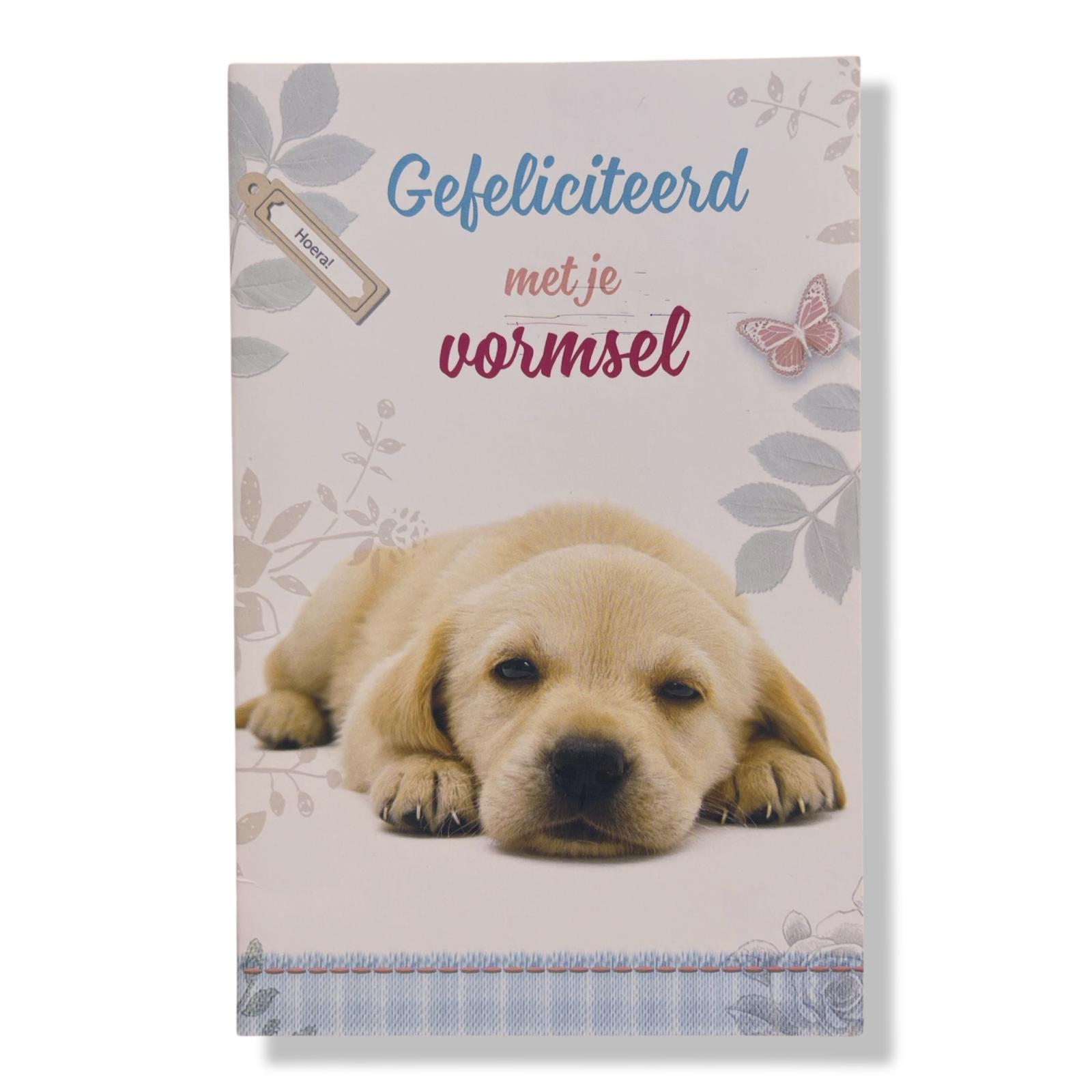 Vormsel Wenskaart Puppy Vormsel Wenskaart Puppy