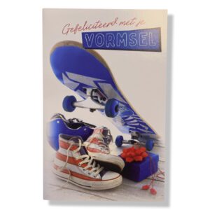 Vormsel Wenskaart Skateboard