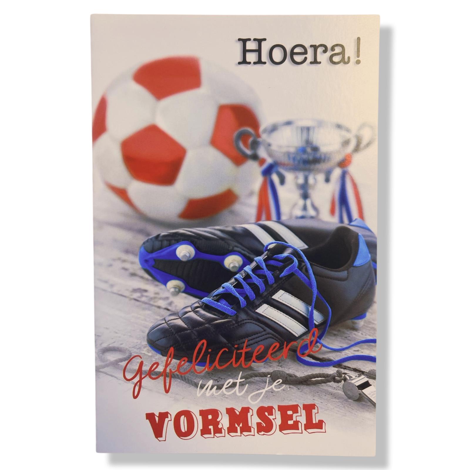 Vormsel Wenskaart Voetbal Vormsel Wenskaart Voetbal